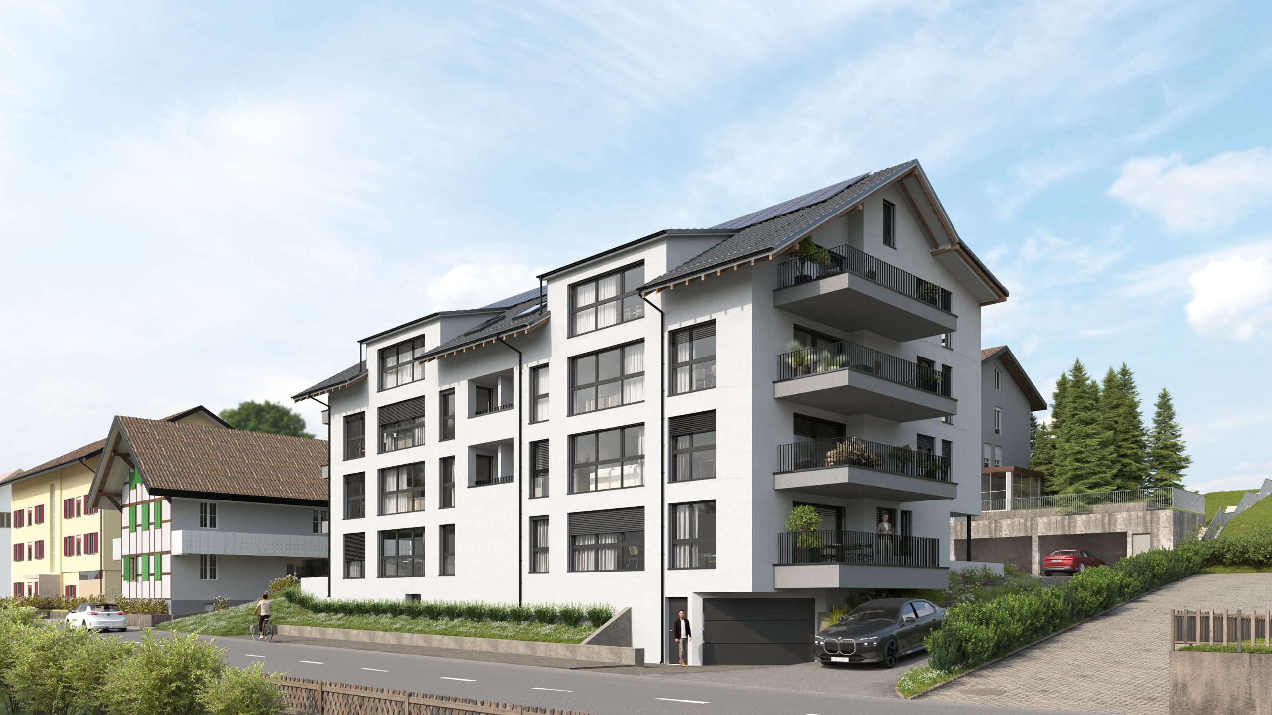 Visualisierung Neubauprojekt Residence Centro in Toffen